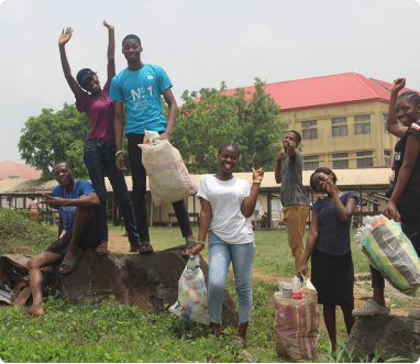 Image of Enactus Futa Members in a fun mode